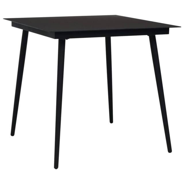 Berkfield Home Elegant 3 Piece Garden Dining Set Cotton Rope & Steel Black - image 1