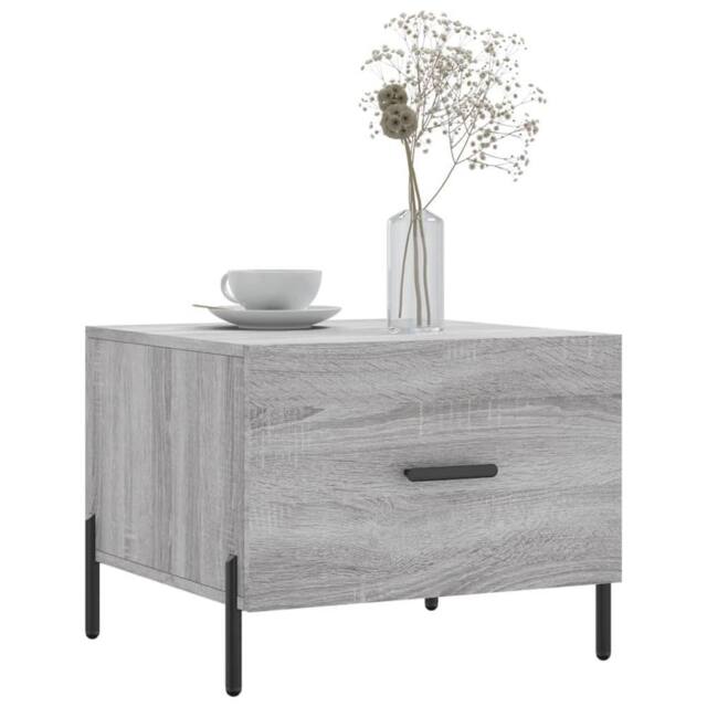 Berkfield Home Decorative Coffee Table Grey Sonoma 50x50x40 cm Engineered Wood - Size: 50 x 50 x 40 cm - image 1