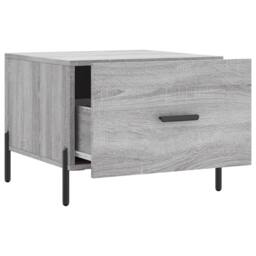 Berkfield Home Decorative Coffee Table Grey Sonoma 50x50x40 cm Engineered Wood - Size: 50 x 50 x 40 cm - thumbnail 6