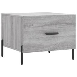 Berkfield Home Decorative Coffee Table Grey Sonoma 50x50x40 cm Engineered Wood - Size: 50 x 50 x 40 cm - thumbnail 3