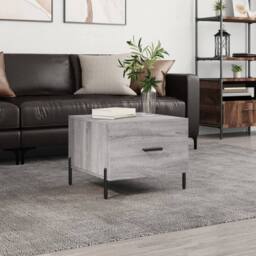 Berkfield Home Decorative Coffee Table Grey Sonoma 50x50x40 cm Engineered Wood - Size: 50 x 50 x 40 cm - thumbnail 2