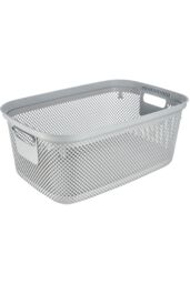Keeeper Set of 2 Laundry Basket 30 Litre with Side Handles & Air-Permeable - White - thumbnail 2