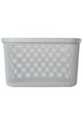 Keeeper Set of 2 Laundry Basket 30 Litre with Side Handles & Air-Permeable - White - thumbnail 3