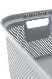 Keeeper Set of 2 Laundry Basket 30 Litre with Side Handles & Air-Permeable - White - thumbnail 5