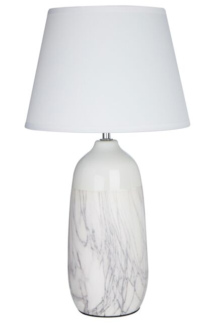 Orsina Elegant Ceramic Table Lamp, Contemporary Bed Table Lmap, Easily Maintained Lamp for Livingroom Table in White - image 1