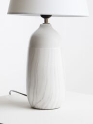 Orsina Elegant Ceramic Table Lamp, Contemporary Bed Table Lmap, Easily Maintained Lamp for Livingroom Table in White - thumbnail 5