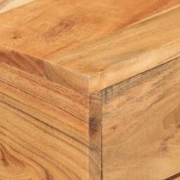 Berkfield Home U-Shaped Side Table 45x30x61cm Solid Acacia Wood in Brown - Size: 45 x 30 x 61 cm - thumbnail 5