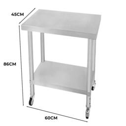 Monstershop KuKoo Work Table - 60cm x 45cm x 86cm in Silver - Size: 60 cm x 45 cm x 86 cm - thumbnail 4