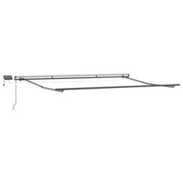 Berkfield Home Manual Retractable Awning with LED Yellow & Orange 400x300 cm - thumbnail 3