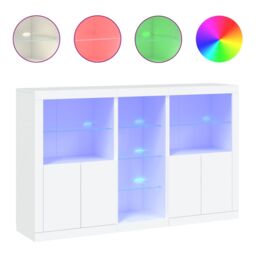 Berkfield Home Sideboard with LED Lights White 162x37x100 cm - Size: 162 x 37 x 100 cm - thumbnail 2
