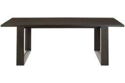 Orsina Dining Table in oak veneer, Modern Kitchen Table, Decorative Table, Luxe Lounge Table, Garden Table For Patio in Black - thumbnail 6