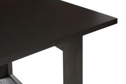 Orsina Dining Table in oak veneer, Modern Kitchen Table, Decorative Table, Luxe Lounge Table, Garden Table For Patio in Black - thumbnail 4
