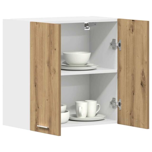 Berkfield Home Kitchen Wall Cabinet¬†Artisan Oak¬†60x31x60 cm Engineered Wood in Brown - Size: 60 x 31 x 60 cm - image 1