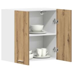 Berkfield Home Kitchen Wall Cabinet¬†Artisan Oak¬†60x31x60 cm Engineered Wood in Brown - Size: 60 x 31 x 60 cm - thumbnail 1