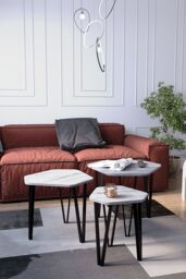 Home Discount Vida Designs Brooklyn Nest of 3 Tables Set Of 3 MDF Living Room Coffee Side Table Furniture in Grey - thumbnail 3
