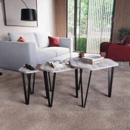 Home Discount Vida Designs Brooklyn Nest of 3 Tables Set Of 3 MDF Living Room Coffee Side Table Furniture in Grey - thumbnail 5