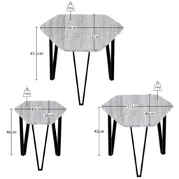 Home Discount Vida Designs Brooklyn Nest of 3 Tables Set Of 3 MDF Living Room Coffee Side Table Furniture in Grey - thumbnail 2