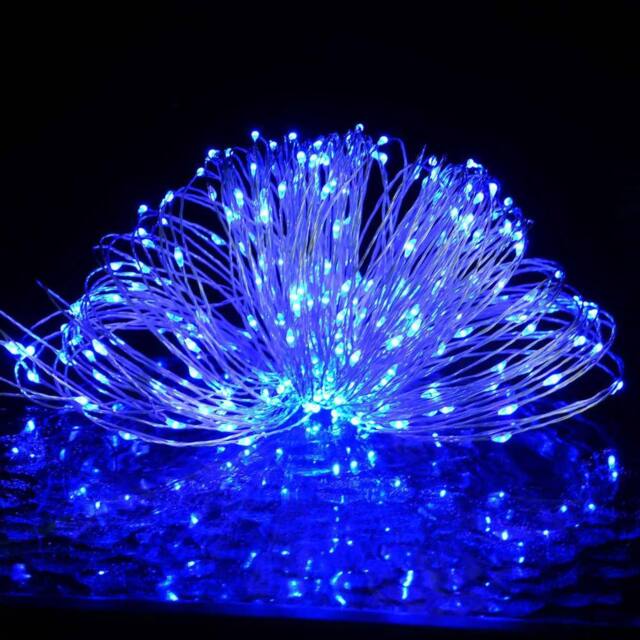 Berkfield Home LED Micro Fairy String Lights 40m 400 LED Blue 8 Function - image 1