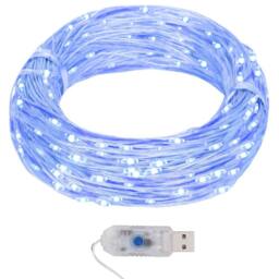Berkfield Home LED Micro Fairy String Lights 40m 400 LED Blue 8 Function - thumbnail 2