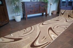 RugsX Heat-Set Fryz Runner in Brown - Size: 110 cm x 350 cm - thumbnail 4