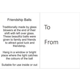 Sienna Glass 10cm Friendship Ball White - thumbnail 4