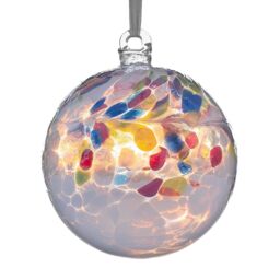 Sienna Glass 10cm Friendship Ball White - thumbnail 5