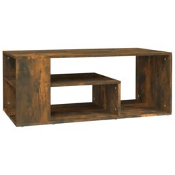 Berkfield Home Coffee Table Smoked Oak 100x50x40 cm Engineered Wood in Brown - Size: 100 x 50 x 40 cm - thumbnail 2