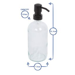 Harbour Housewares 3x Glass Soap Dispensers in Amber - thumbnail 3