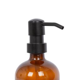 Harbour Housewares 3x Glass Soap Dispensers in Amber - thumbnail 4