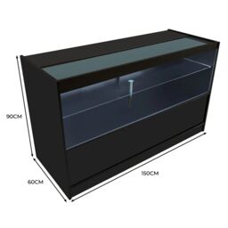 Monstershop LED Retail Shop Counter C1500 - Black - thumbnail 6