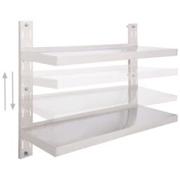 Berkfield Home 2-Tier Floating Wall Shelf Stainless Steel 100x30 cm in Grey - thumbnail 3