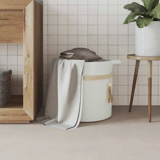Berkfield Home Storage Basket White √ò38x36 cm Cotton - Size: 38x36 cm - image 1