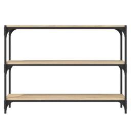 Berkfield Home Book Cabinet Sonoma Oak 100x33x70.5 cm Engineered Wood & Steel in Brown - thumbnail 5