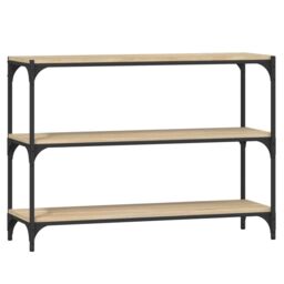 Berkfield Home Book Cabinet Sonoma Oak 100x33x70.5 cm Engineered Wood & Steel in Brown - thumbnail 2
