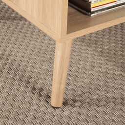 Home Source Coffee Table Rattan Front Drawer Open Shelf Solid Wooden Legs in Natural - thumbnail 7
