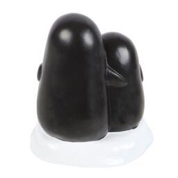 Something Different Snuggle Season Resin Penguin Ornament in Black - thumbnail 2