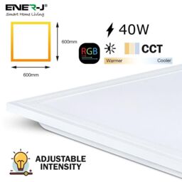 ENER-J Smart RGB CCT 4000 Lumen Backlit LED Panel 600 x 600mm White 40W - Size: 10 inches - thumbnail 5