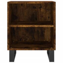 Berkfield Home Bedside Cabinet Smoked Oak 40x30x50 cm Engineered Wood in Brown - Size: 40 x 30 x 50 cm - thumbnail 4