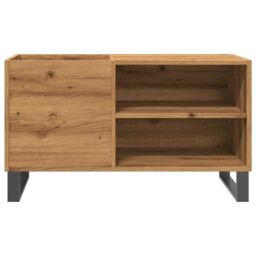 Berkfield Home Record Cabinet Artisan Oak 84.5x38x48 cm Engineered Wood in Brown - thumbnail 4