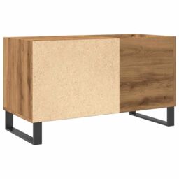 Berkfield Home Record Cabinet Artisan Oak 84.5x38x48 cm Engineered Wood in Brown - thumbnail 6