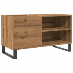Berkfield Home Record Cabinet Artisan Oak 84.5x38x48 cm Engineered Wood in Brown - thumbnail 2