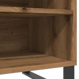 Berkfield Home Record Cabinet Artisan Oak 84.5x38x48 cm Engineered Wood in Brown - thumbnail 8