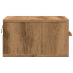 Berkfield Home Suitable Wall-mounted Bedside Cabinet Artisan Oak 35x35x20 cm in Brown - Size: 35 x 35 x 20 cm - thumbnail 6