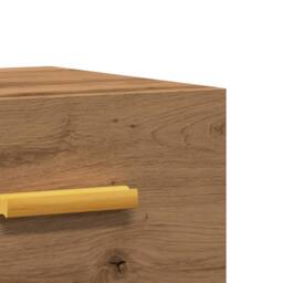 Berkfield Home Suitable Wall-mounted Bedside Cabinet Artisan Oak 35x35x20 cm in Brown - Size: 35 x 35 x 20 cm - thumbnail 8