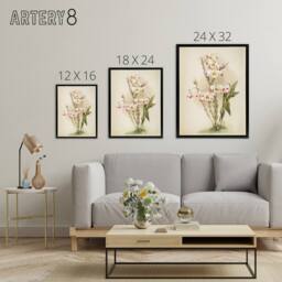 "Artery8 Frederick Sander Dendrobium Wardianum Orchid Flowers Framed Canvas Art - Size: W12"" x H16""" - thumbnail 4