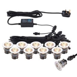 Netlighting Ikonpro Cct LED 10 Light Outdoor Recessed Light Kit Polished Stainless Steel Clear IP67 - thumbnail 2