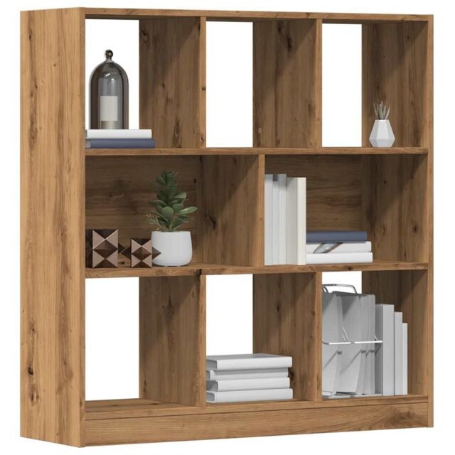 Berkfield Home Book Cabinet Artisan Oak 97.5x29.5x100 cm Engineered Wood in Brown - image 1