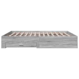 Berkfield Home Bed Frame with Drawers without Mattress Grey Sonoma 180x200 cm Super King - thumbnail 5