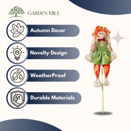 Marco Paul 120cm Scarecrow Garden Stake Decoration - Girl - thumbnail 3