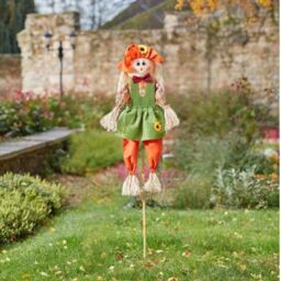 Marco Paul 120cm Scarecrow Garden Stake Decoration - Girl - thumbnail 1